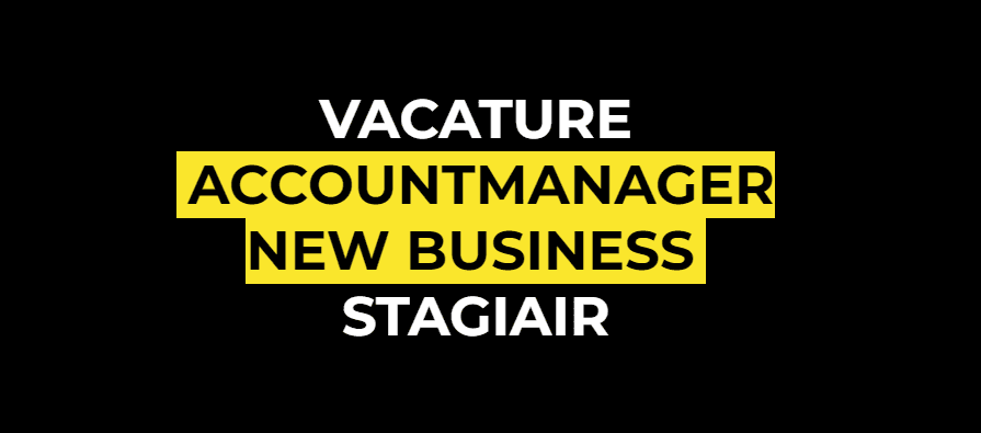 Vacature Accountmanager New Business stagiair